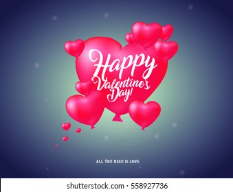 Valentine`s day set - labels and Badges / emblems and heart illustration 