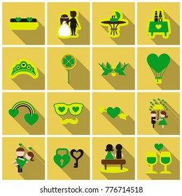 Valentine`s Day set - labels, emblems and other elements. Vector illustration.