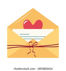 Valentine's day, set of simple icons for a love message in an envelope, a note on a sheet of paper with hearts, a kiss, a ribbon with a bow, with a lettering for the holiday, party