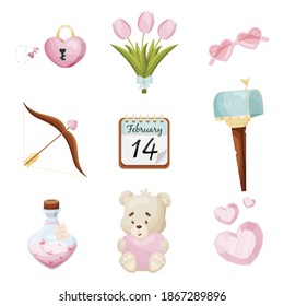 Valentines day set. Vector illustration