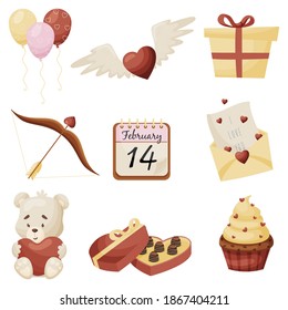 Valentines day set. Vector illustration