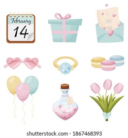 Valentines day set. Vector illustration