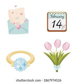 Valentines day set. Vector illustration