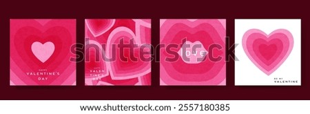 Valentine's day set. Vector illustrations for greeting cards, backgrounds, posters.	