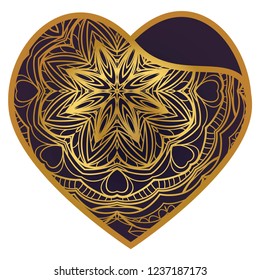 Valentine's Day Sign, Love Symbol. Vector Illustration. Template For Greeting Cards, Envelopes, Wedding Invitations, Interior Elements.