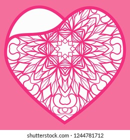 Valentine's Day Sign, Love Symbol. Vector Illustration. Template For Greeting Cards, Envelopes, Wedding Invitations, Interior Elements.