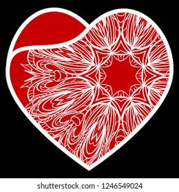 Valentine's Day Sign, Love Symbol. Vector Illustration. Template For Greeting Cards, Envelopes, Wedding Invitations, Interior Elements.