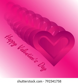 Valentine's day sign. Vector of heart