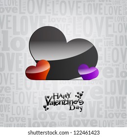 Valentine's day silver card/background