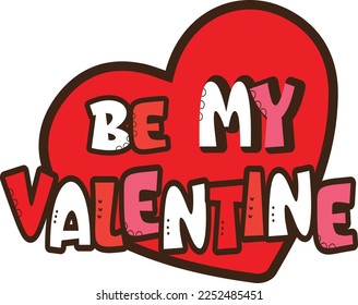 Valentine's day simple and creative typography design