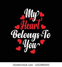 Valentine's day simple and creative typography design