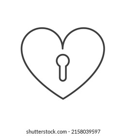 Valentinstag einfaches lineares Symbol 18