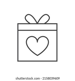 Icono lineal simple del día de San Valentín 20