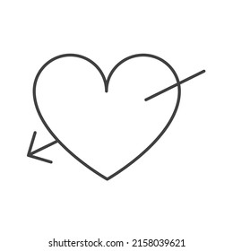 Valentine's day simple linear icon 9