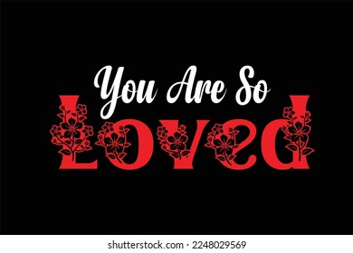 Valentines day simple typography design vector.This is an editable vector file.