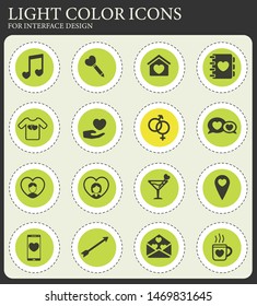 Valentines day simply symbols for web icons