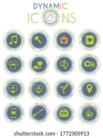 Valentines day simply symbols for web icons