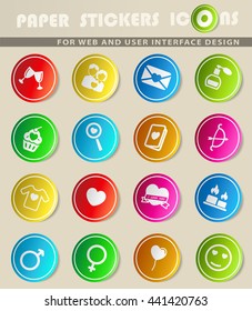 Valentines day simply symbols for web icons