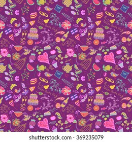 Valentine's day sketch pattern