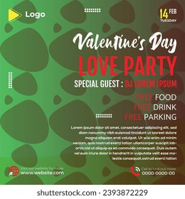 Valentine's day social media facebook post | valentine's day banner design | promotion love night valentine instagram post | couple post design | night party facebook template 14 february post design