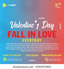 Valentine's day social media facebook post | valentine's day banner design | promotion love night valentine instagram post | couple post design | night party facebook template 14 february post design