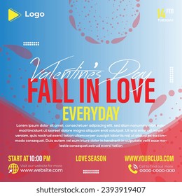 Valentine's day social media facebook post | valentine's day banner design | promotion love night valentine instagram post | couple post design | night party facebook template 14 february post design