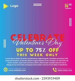 Valentine's day social media facebook post | valentine's day banner design | promotion love night valentine instagram post | couple post design | night party facebook template 14 february post design