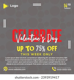 Valentine's day social media facebook post | valentine's day banner design | promotion love night valentine instagram post | couple post design | night party facebook template 14 february post design