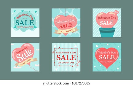 Valentines day for Social Media post collection.