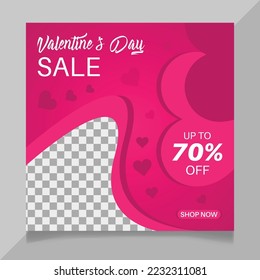 Valentine's day social media post template