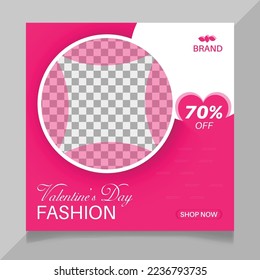 Valentine's day social media post design