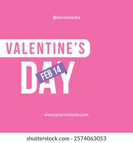 valentine's day social media post design mockup template