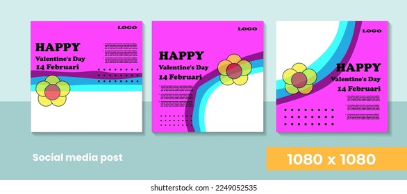 valentine's day social media posts Template