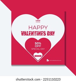 Valentine's day social media template