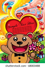 Valentine's day special bear wishing