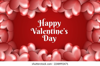Valentine's day special greeting card design poster or banner, happy valentine day sale for header in red and white color with cloud and love or heart icon
