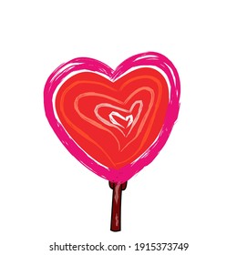 Valentine's day special heart candy design