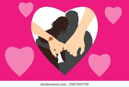Valentine's Day Special Heart with Couples 