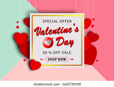 Valentine's day special offer 50% off , use for your business.