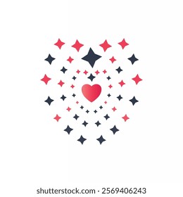 Valentine's Day Special Star shape Love design