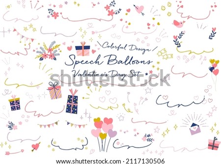 Valentine's Day Speech Balloon Set