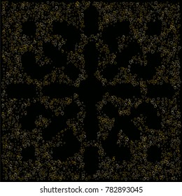 Valentines day splash background of a random scatter hearts isolated on black. Love explosion.