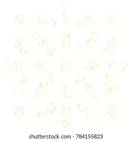 Valentines day splash background of a random scatter hearts isolated on white. Love explosion.