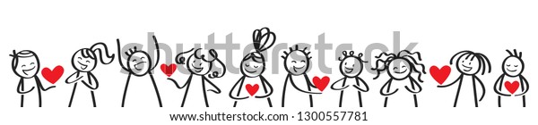 valentines day stick figures