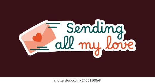 Valentine's day Sticker design. Happy valentines day background. Valentine's Day celebration. February 14. Cartoon Vector illustration Sticker Template.