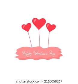 Valentines day, sticker, hearts. vector graphics
