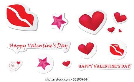 Valentine's day stickers	