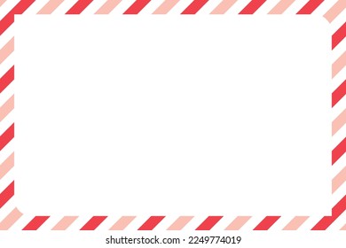 Valentine's Day stripes border 4×6 inch Postcard template