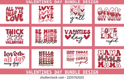 Valentine's Day SVG Bundle Cut Files,Retro Valentines day SVG,Cute Valentines svg, Heart Shirt svg, Love,Cut Files Cricut, Silhouette,valentine's day SVG,