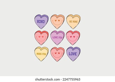 Valentine's Day SVG Design, Candy Heart